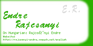 endre rajcsanyi business card